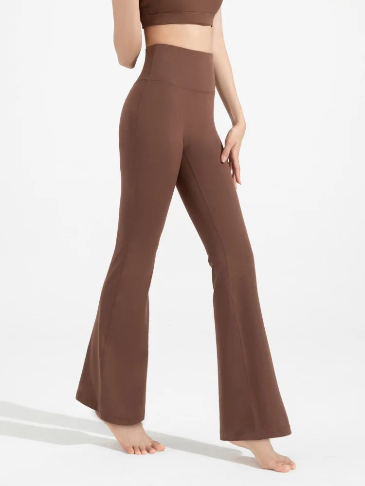 High Waist Buttock Lifting Flared Sports Fitness Yoga Wide Leg Pants