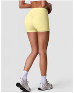 Outdoor Running Yoga Shorts Women Summer Crossed V Waist Hip Lifting Fitness Tight Sports Pants Quick Drying Gym Fitness Shorts