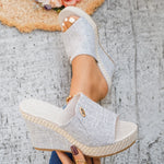 Vinatge Chunky Platform Sandals Women 2026 Summer Peep Toe Wedges Slippers Woman Plus Size 42 Thick High Heels Sandles Female