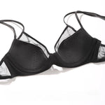 Deep V Push-Up Brief Sets French Bra Thin Sexy Double Shoulder Straps Upper Collection Side Breast Anti-sagging Daily Bra Set