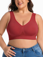Women's Single Pack Plus Size Yoga Sports Bra, Breathable Hollow Mesh Back Closure Outer Wear Bra for Yoga Pilates All Seasons