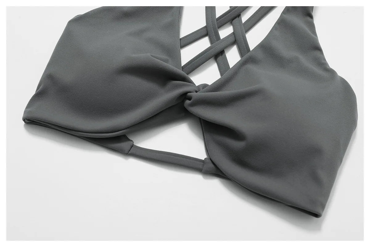 Push Up Gym Top Women Pleated Design Sports Bra Women Sexy Yoga Bra Running Yoga Clothes Women Fitness Workout Brassiere Women