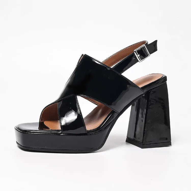2026 Summer Retro High Heel Sandals - Back Buckle Straps for A Casual and Stylish Date-Wear Women's Shoes
