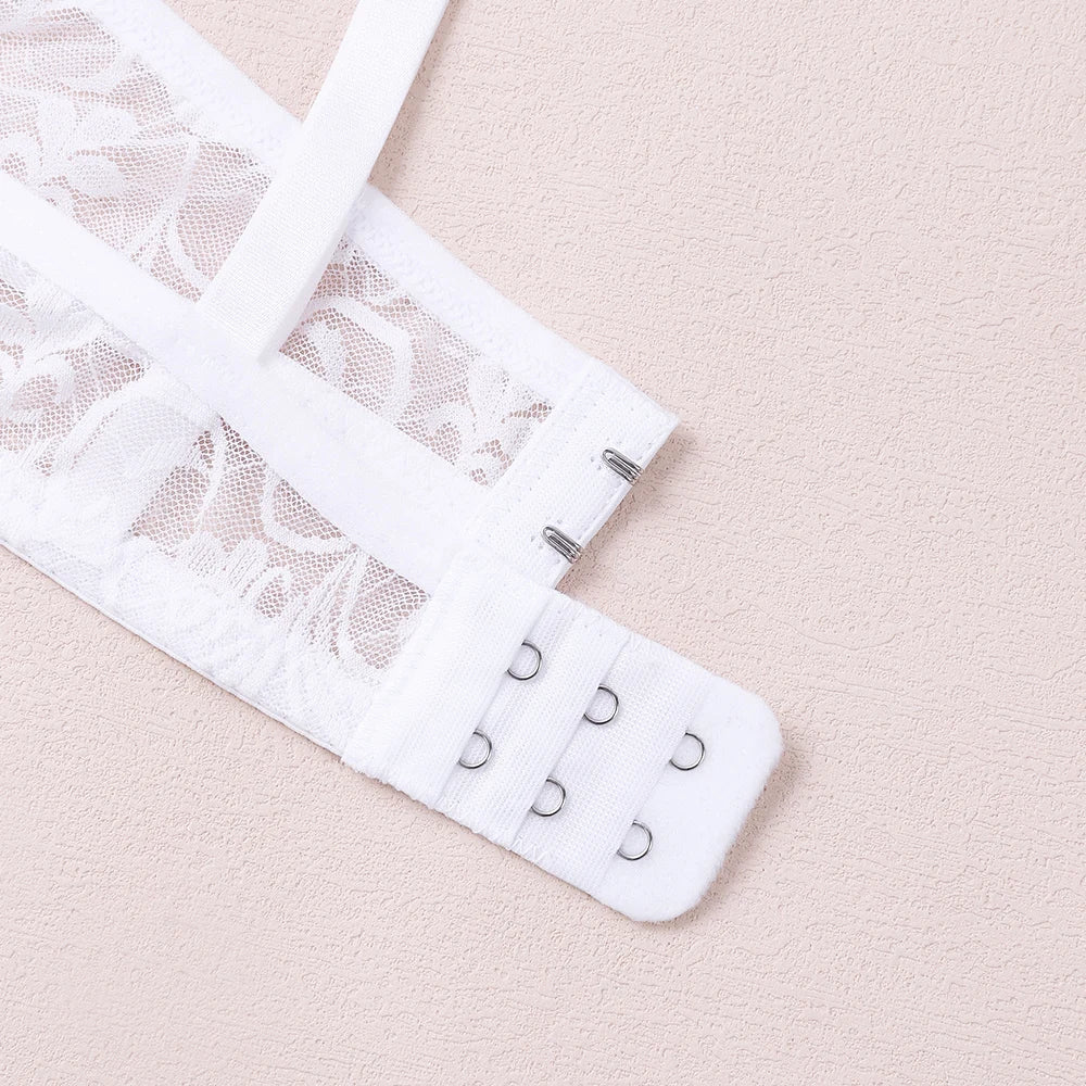 3 Pcs Womens Lace Bra Underwire BH Hollow Out Embroidery Perspective Sexy Underwear Lingerie Tops Plus Size Brassiere