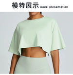 Yoga Sport Shirt Quick Drying Breathable Quick Drying Short Sleeve Loose Top Fitness Fitting Running Summer Gym Sports T-Shirt