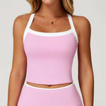 Women's Pilates Tank Top Push-Up Sports Bra Hollow Breathable Fitness Bras Gym Yoga Vest Running Tops High Strength Sportswear