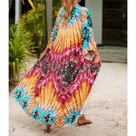 13 Colors Printed With Belt Crochet Knitted Tunic Beach Cover Up Cover-ups Beach Dress Beach Wear Beachwear Female Women K7201