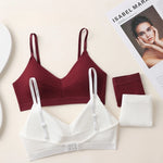 Comfort Cotton Bra Panties Set Women Push-Up Bra Low Waist Thongs Sports Underwear Sexy Lingerie Set Female T-Back Intimates