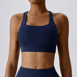 Women Cross Strap Sports Bra Top Women Push Up Sport Bra Yoga Gym Crop Top Brassiere Fitness Top Sport Bra Breathable Bras