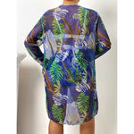 2025 Three Pieces Bikini Set Cover Up Swimwear Women Swimsuit Print Long Sleeve Push Up Bathing Suit Beachwear Swimming Biquini