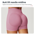 High Waist Shorts Seamless Yoga Shorts Workout Fitness Lift Peach Butt Fitness Tight Gym Running Body Shaper Pants Ribbed Shorts