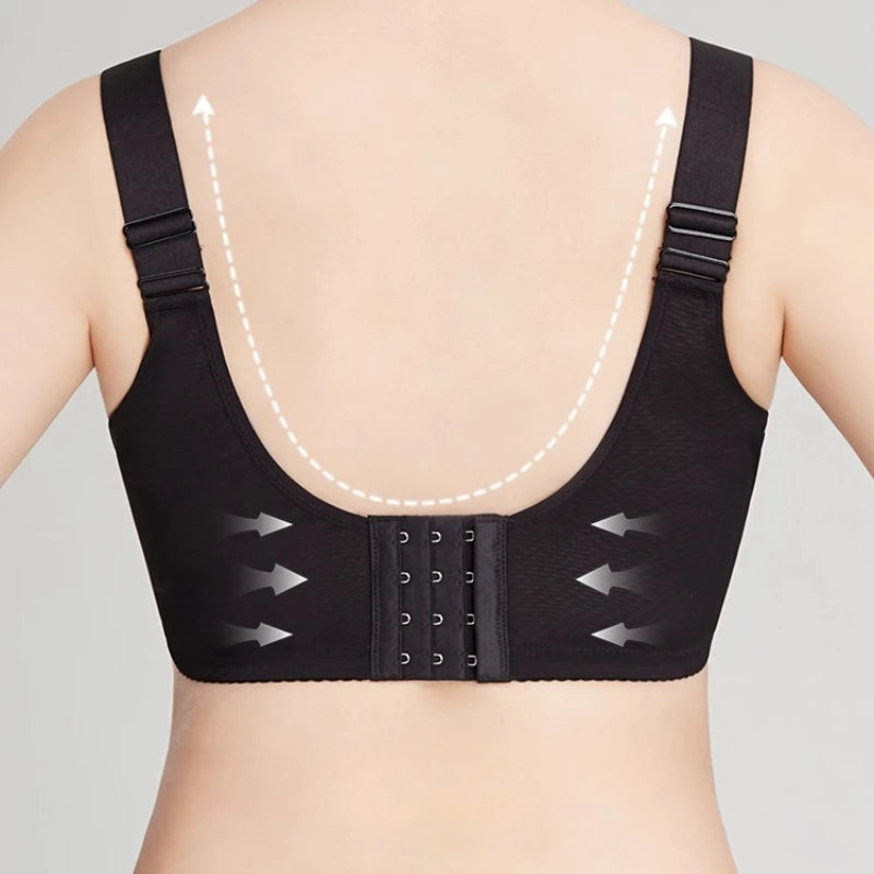 French Lace Minimizer Bra for Women U-Back Side Support Top Up Bra Anti-Sag Sexy Shapewear Underwear New Autumn OWD6017