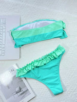 2026 Sexy Bikini Bandeau Women Swimwear Swimsuit Push Up Patchwork Ruffle Bikinis Set Bathing Suit Beach Bikini Female Banadores