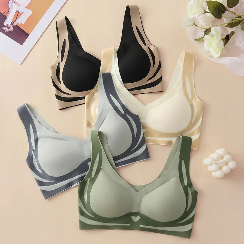 Women Push Up Active Bra Seamless Comfortable Angel Wings Bras Trendy Soft Breathable Underwear Female No Wire Lingerie