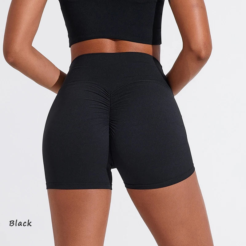 DIAS FIT JOY Women's Sports Shorts Gym High Elasticity Tight Fitting High Waist Running Quick Drying Yoga Pants Hot Pants