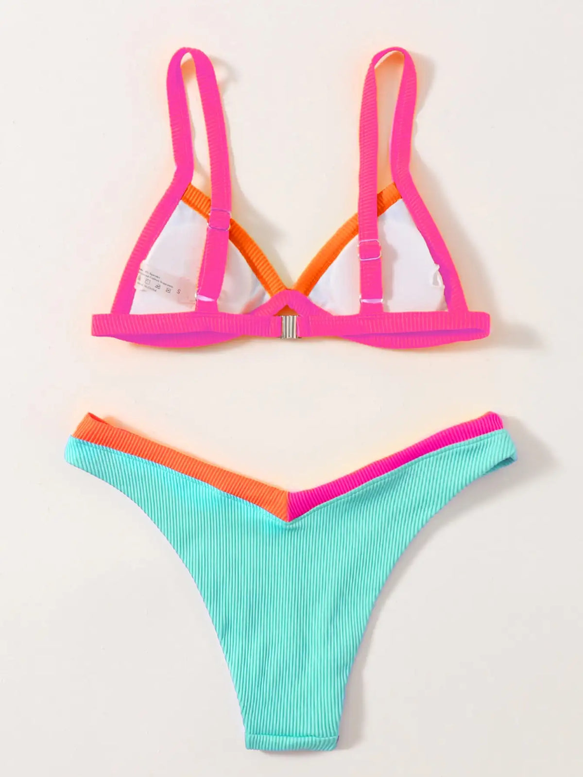 ZTVitality Contrast Binding Triangle Women's Swimsuit High Cut Sexy Bikini 2022 New Arrival Biquini Padded Bra Push Up Swimwear