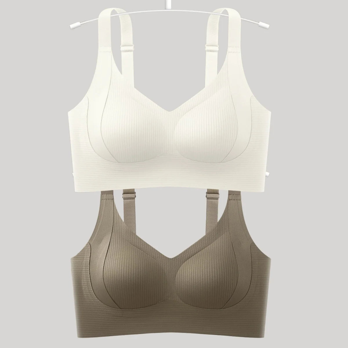 2Pcs/Set Plus Size Padded Bras For Women Push-Up Bra Wide Straps Seamless Underwear Non-wire Bra Female Comfy Intimates M-4XL