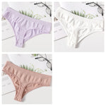 3PCS/Set Seamless Thongs Women Panties G-String Sport Underwear Female Sexy Lingerie Low Waist T-Back Underpants M-XL Intimates