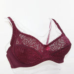 Womens Lager Bosom Lace Perspective Bra Sexy Lingerie Underwire Embroidery Floral Bralette Plus Size Brassiere B C D DD E F Cup