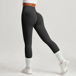 Seamless High Elastic Yoga Pants Side Pocket Design Tummy Control Butt Lift Running Training Sport Leggings For Women