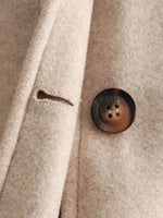 Foridol O Neck Single Breasted Apricot Women Winter Autumn New Coat Office Lady Short Thick Jacket Vintage Outerwear Loose