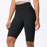 STOUREG Women's High Waist Yoga Shorts Tummy Control Quick Dry Running Sports Tight Gym Fitness Workout