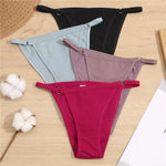 4Pcs/Set Women's Cotton Panties 3Pcs/set Sexy Low Waist Briefs M-2XL Comfortable Underwear Female Soft Color Underpants Lingerie