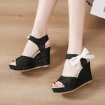 2026 Women's Wedges Sandals SummerMesh Peep Toe Platform High Heel Women Sandals