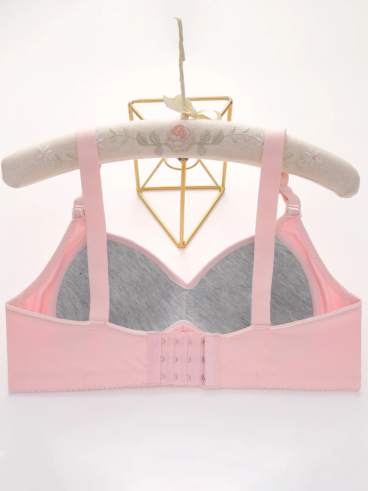 6pcs Seamless Tassel Decor Wireless Women Bra Push-Up - Adjustable Strap, Soft Colors Black/Pink/Beige/Light Blue/Mint Green