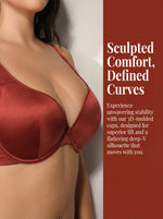 Plus Size Satin Lingerie Set Women Burnt Copper Unlined Underwire Bra and Panty Set Sexy Shiny Vacation Intimates set MR3610