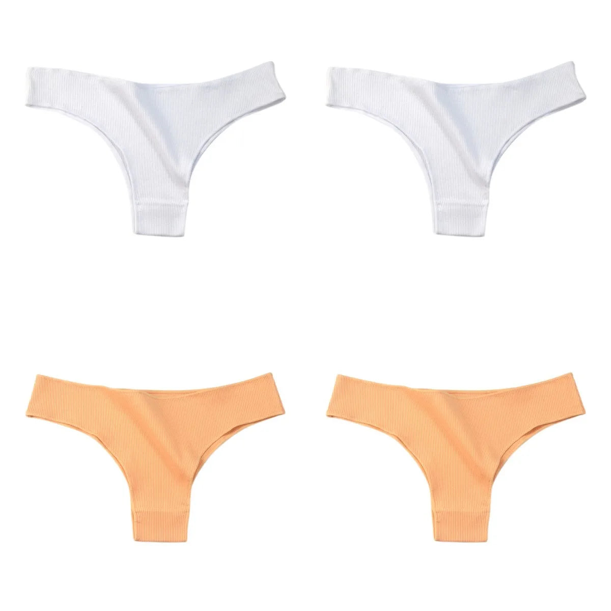 4Pcs/Set Cotton Panties Women Breathable Briefs Soild Underwear Female Underpants Low Waist Brazilian Panty Sexy Lingerie M-XL