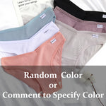 3PCS Women Cotton Panties Female Sexy Intimates Low Rise G-String Thongs Ladies Bikini Girl Solid Color Underwear Soft Lingerie