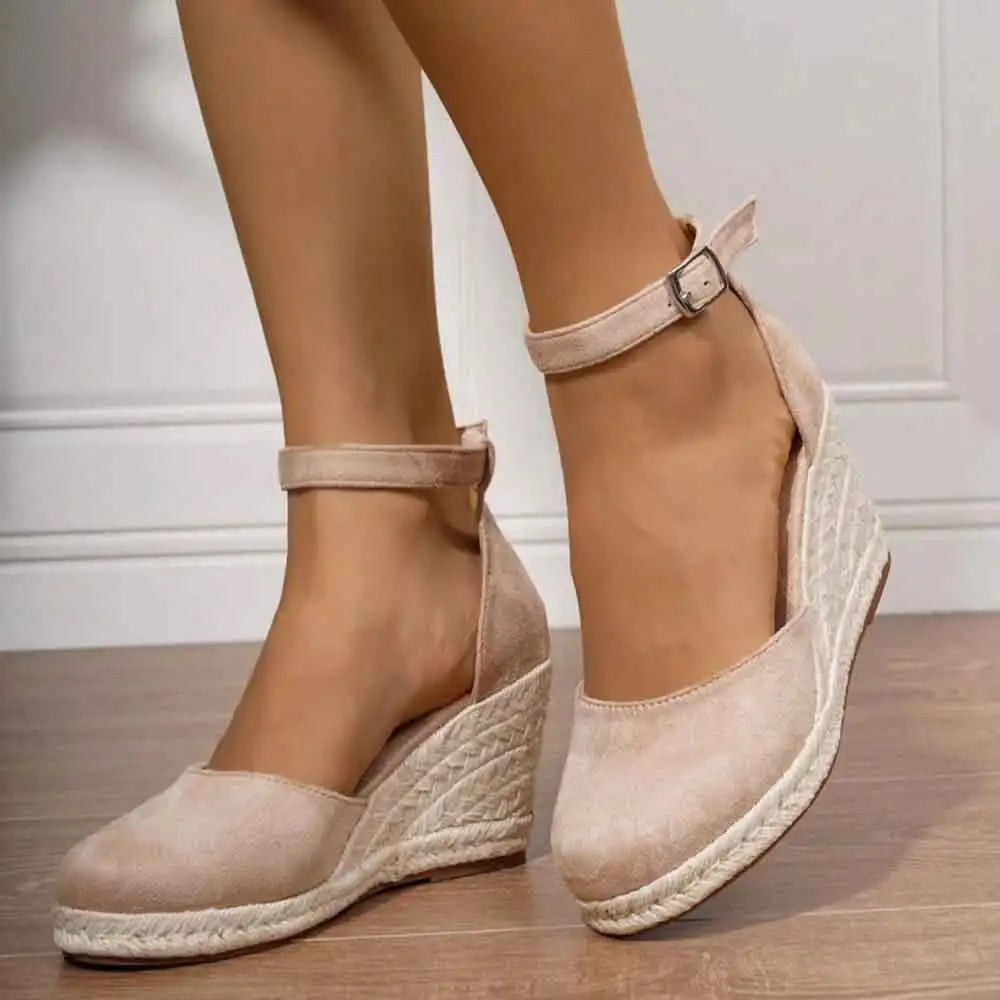 15 Colors Big Size 43 Summer Bohemian Espadrilles Sandals Women Beach Vacation Shoes Comfy Walk High Heels Wedges Sandals