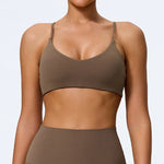 Hearuisavy Summer Super-Soft Women Quick Drying Sports Bra Breathable Gym Workout Top Fitness Underwear Push Up Running Yoga Top