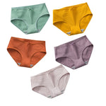 5Pcs/Set Cotton Briefs Women Panties Sexy Lingerie Women's Underpants Low Waist Panty Comfy Breathable Seamless Underwear