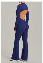 Women's Seamless Yoga Jumpsuits Sports Fitness Gym One-piece Long-sleeves Hip-Lifting Beauty Back Workout Training Bodysuits