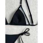 Sexy Mesh Sheer Bikini Female Swimsuit Women Swimwear High Leg Cut Strappy Bather Bathing Suit Swim Two-pieces Bikini set K8070