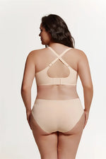 Wireless Comfortable Bra Large Cup Seamless Anti-Sagging Back Smoothing Underwear Soft Women's Hollowed-Out Full Cover Bras