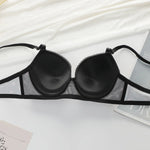 Two Piece Women Underwear Set With Floral Print Design 3/4 Cup Hood Gathered And Matching Triangle Underwear Sexy Lingerie A2169