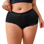 1pcs Plus Size 1XL-4XL Ribbed Seamless Women Panties Bow Breathable Comfortable Sexy Lingerie Lady Briefs New Style Underwear