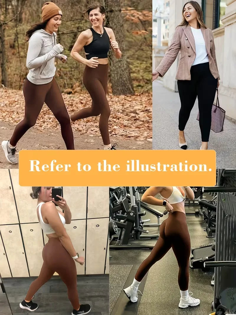 Womens High Waisted Soft Stretch Workout Running Pants4 Season Versatile Brown Leggings Ideal for Gym Yoga Casual Sweatpants