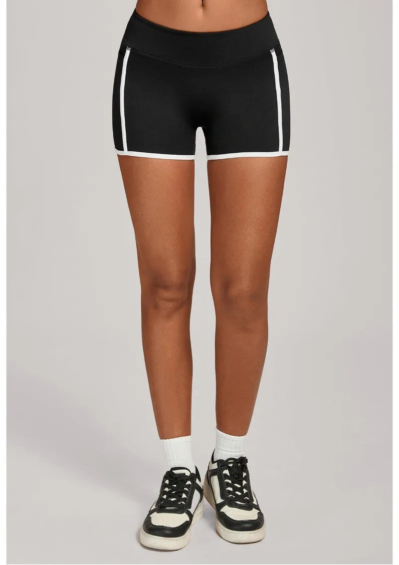 Women's High Waisted Yoga Shorts Slim Fit Hip Lifting Sports Pants Outdoor Running Fitness Gym Workout Shorts