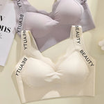 2Pcs/Set Bras Non-wire Push Up V-neck Bra Women Seamless Underwear Padded No Rims Support Brasiere Sexy Lingerie M-3XL