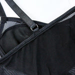 Sexy Tight Fitting Women's Clothing, Deep V-neck Shaping, Adjustable Shoulder Straps, Reinforced Soft Padded Bra, Top