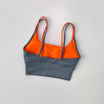 Women's yoga sports bra, shoulder straps with color blocking design, camisole yoga fitness bra