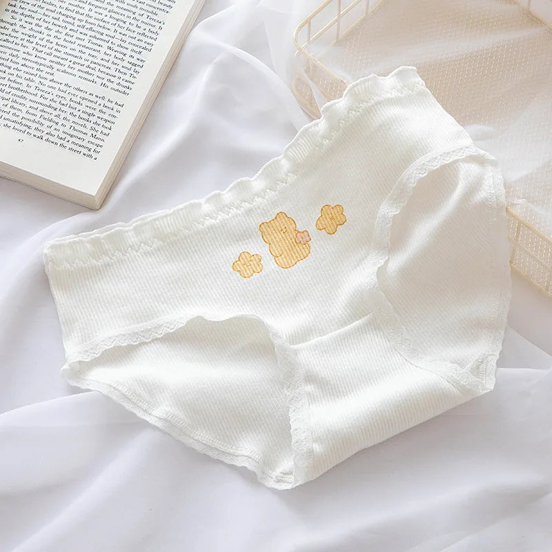 1PC Cotton Panties for Women Briefs Low Waist Underwear Sexy Underpants Ladies M-XL Solid Color Lingerie