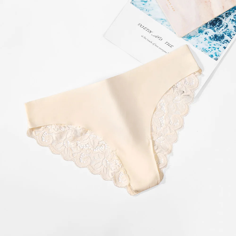 GICZI Women's Sexy Lace Briefs Panties Temptation Perspective Underwear Soft Elastic Panties for Woman Lingerie Intimates S-L