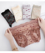 M-XL Women's Underwear Plus Size Size High Waist Seamless Underpants Sexy Lace Panties Fashion Soft Comfort Briefs Lingerie