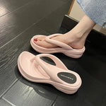 Thick Sole Wedges Flip Flops For Women 2025 Summer ClipPlatform Sandals Woman Non-slip Beach Slippers Girls Outdoor Slides