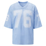 Womens Sporty Jersey Shirts Graphic Number Print Short Sleeve V Neck Loose Fit Tee Tops Summer Casual T-shirt Streetwear